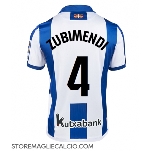 Real Sociedad Martin Zubimendi #4 Maglia Gara Casa Repliche 2024-25 Maniche Corte Real Sociedad Martin Zubimendi #4 Maglia Gara Casa Repliche 2024-25 Maniche Corte